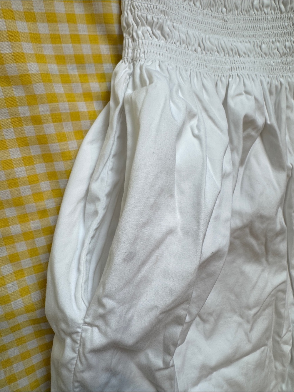 Madewell White Smocked Waist Midi Maxi Skirt Poplin - Picture 2 of 9